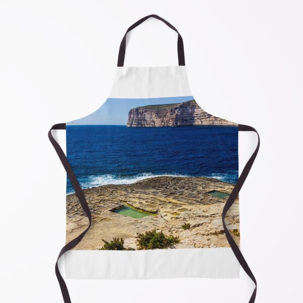 Item preview, Rock Salt Pans and Turquoise Sea Along Dramatic Coastal Cliffs on a Sunny Mediterranean Shoreline designed and sold by Nmallia.