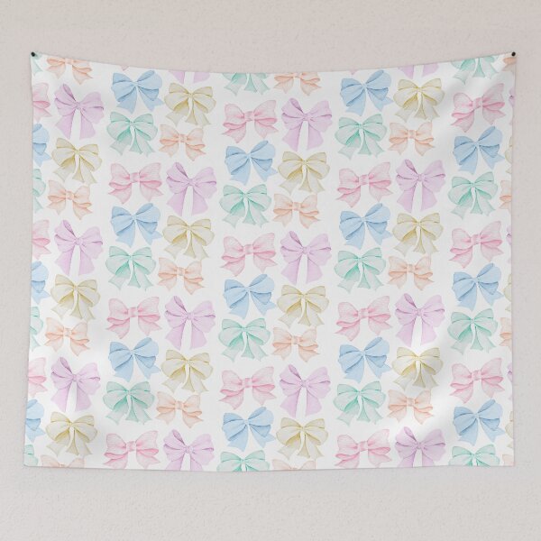 Item preview, Watercolor Pastel Rainbow Bows I designed and sold by DalilahMeadows.