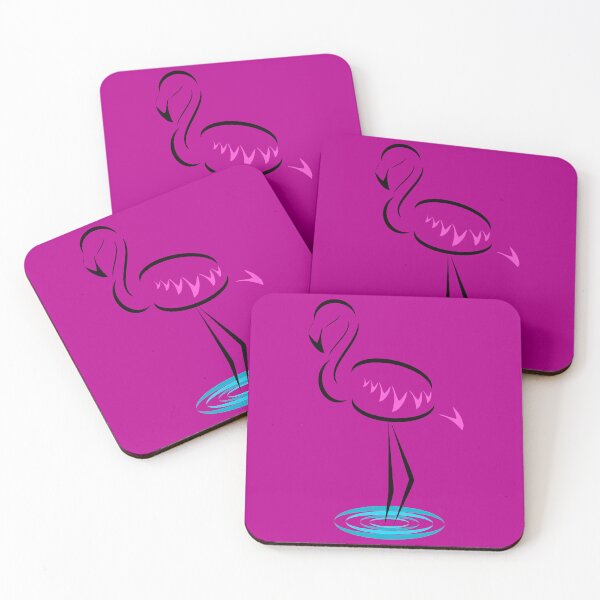 Item preview, Black Flamingo (Dark Pink Background) designed and sold by Risa-C.