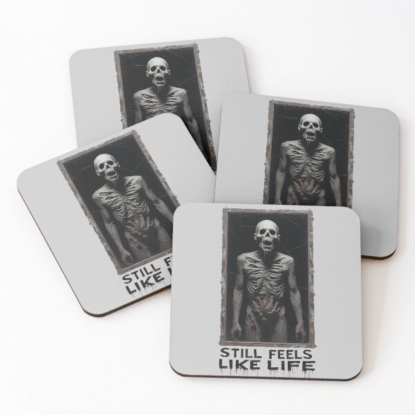 Item preview, Undead Skeleton Portrait Horror Art – Still Feels Like Life (WHITE) designed and sold by MorbidDreams.