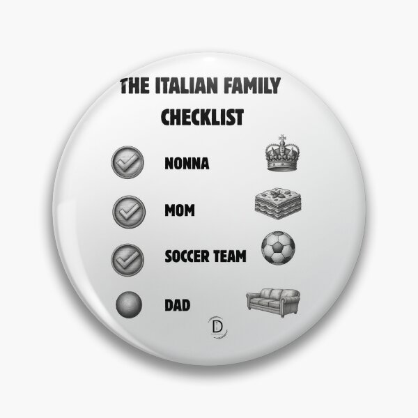 Item preview, Vintage Italian Family Checklist Nonna Mom Soccer Dad designed and sold by TheItaliandilemma.