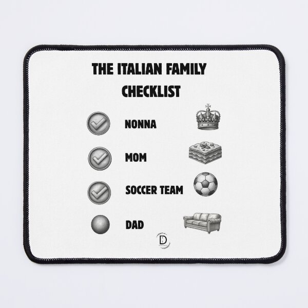 Item preview, Vintage Italian Family Checklist Nonna Mom Soccer Dad designed and sold by TheItaliandilemma.