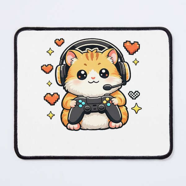 Item preview, Pro Gamer Hamster – Kawaii Illustration of a Pet Playing designed and sold by NextNoob485.