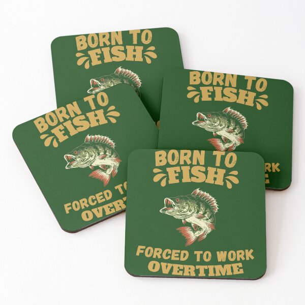 Item preview, Born To Fish Forced To Work Overtime Funny Fishing Shirt Fisherman Gift Vintage Bass Fishing Design designed and sold by Negisandeep studio.