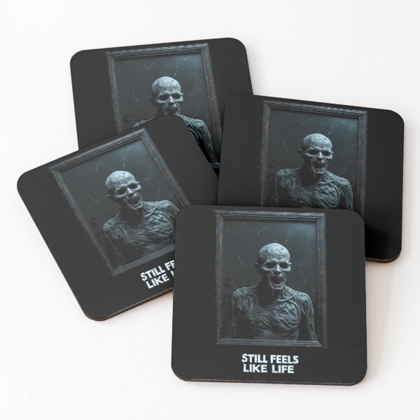 Item preview, Undead Skeleton Portrait Horror Art – Still Feels Like Life (BLACK) designed and sold by MorbidDreams.