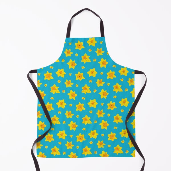 Item preview, Daffodil pattern 2 with blue background designed and sold by Paintingsbyapeacock.