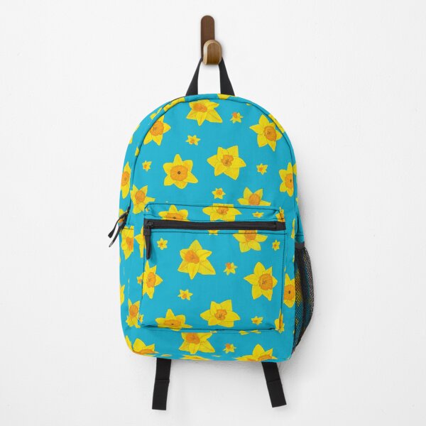 Item preview, Daffodil pattern 2 with blue background designed and sold by Paintingsbyapeacock.