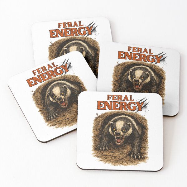 Item preview, Feral Energy Badger designed and sold by MyE Trendz.