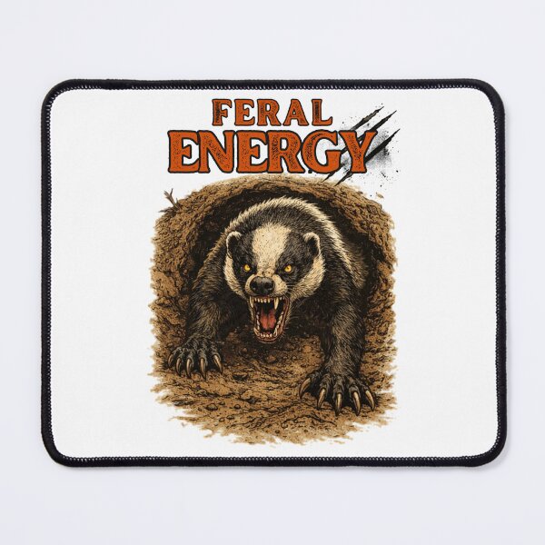 Item preview, Feral Energy Badger designed and sold by MyE Trendz.