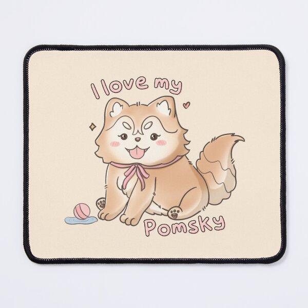 Item preview, I Love My Pomsky - Adorable Pomski Illustration designed and sold by ShyHomebodyClub.