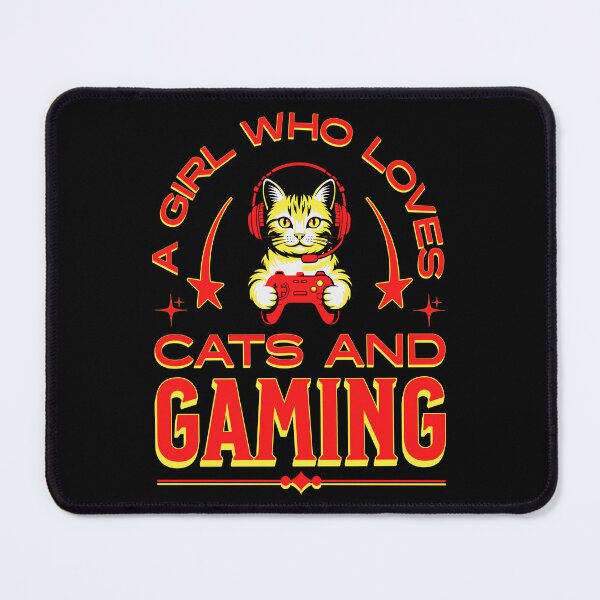 Item preview, Just A Girl Who Loves Cats And Gaming Cute Gamer Cat designed and sold by Abaseen.