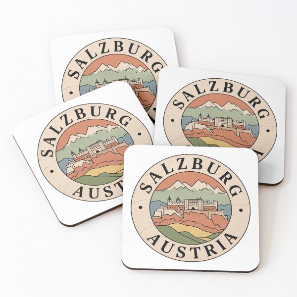 Item preview, Salzburg Austria stickers. Vintage Travel Badge. Alpine city design designed and sold by pod24.