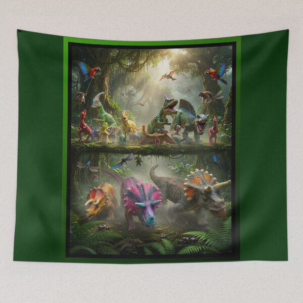 Item preview, Dinos in the Jungle designed and sold by IngenuityDesign.