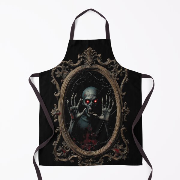 Item preview, Demon Mirror Reflection Horror Art (BLACK) designed and sold by MorbidDreams.