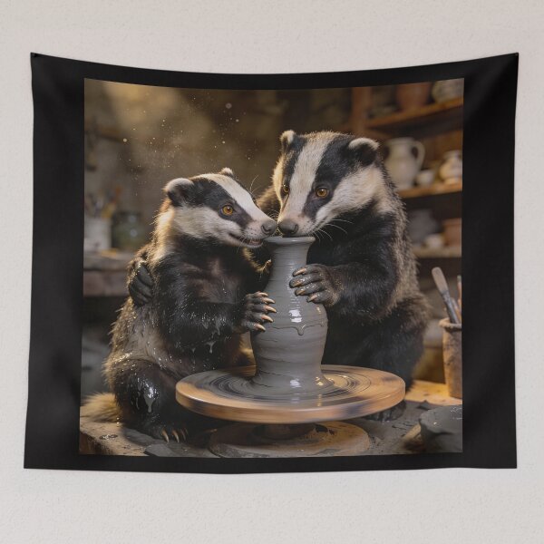 Item preview, Badgers Ghost It Up at Pottery Wheel designed and sold by Tridentulus.