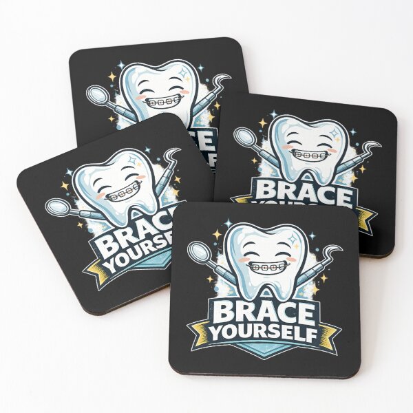 Item preview, Brace Yourself - Funny Dentist Pun designed and sold by SidTastic .