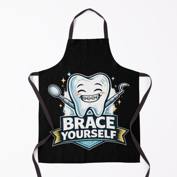Item preview, Brace Yourself - Funny Dentist Pun designed and sold by SidTastic .