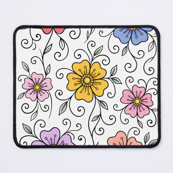Item preview, Whimsical Doodle Flowers – Colorful Floral Line Art designed and sold by blankTeeShirt.