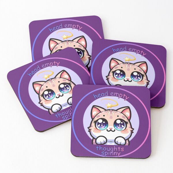 Item preview, Head Empty, Thoughts Spinny - Kawaii Cat Mood designed and sold by Feliciano3.