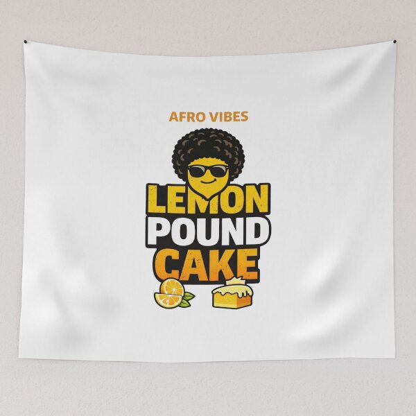 Item preview, Afro Vibes Lemon Pound Cake – Funny Retro Food Pun Design designed and sold by Designs That Speak ✨.