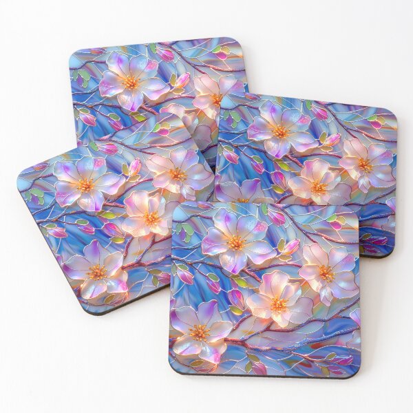 Item preview, Cherry blossom Stained Glass Art designed and sold by MargaretWiktor.
