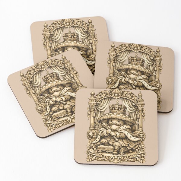 Item preview, Victorian Mushroom King – Elegant Vintage Royal Illustration designed and sold by Rawecz Studio.