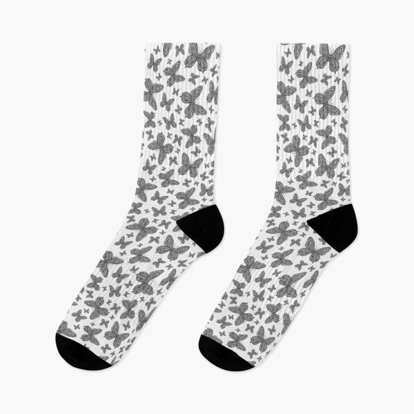 Item preview, Pattern with gray butterflies designed and sold by Cherevan.