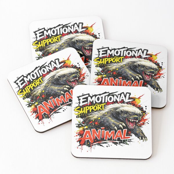 Item preview, Honey Badger Emotional Support Animal - Calm is Overrated - Sarcastic Grunge Art designed and sold by ARTNagashART.