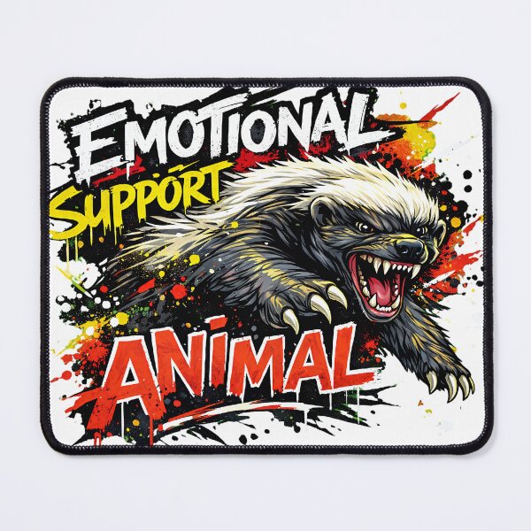 Item preview, Honey Badger Emotional Support Animal - Calm is Overrated - Sarcastic Grunge Art designed and sold by ARTNagashART.