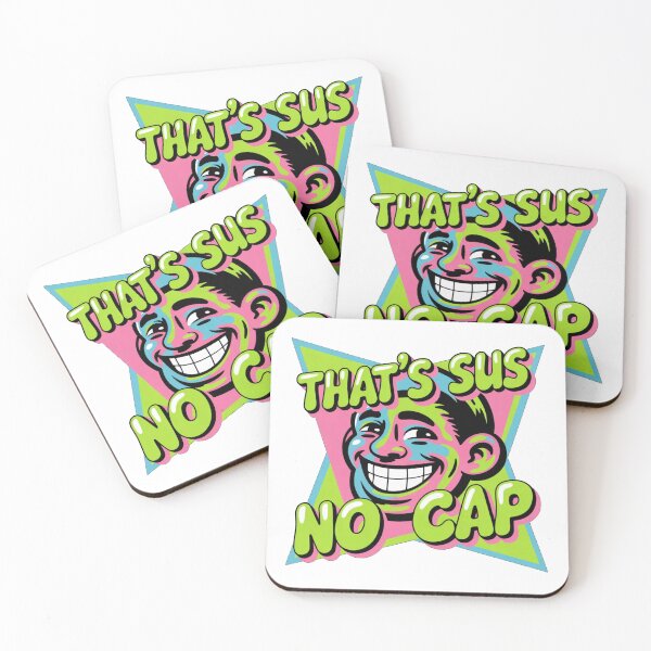 Item preview, That’s Sus No Cap Meme – Funny Gen Z Slang Graphic Retro Style designed and sold by HubCreates.