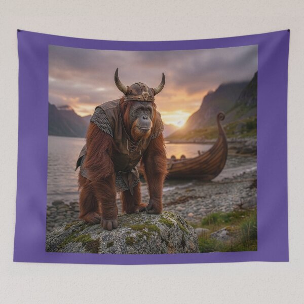 Item preview, Landlubbers Blench as Viking Orangutan Hits the Shore designed and sold by Tridentulus.