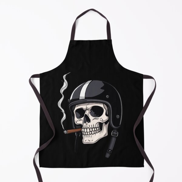Item preview, Biker Skull Helmet Smoking Cigar Dark Rider Design designed and sold by Fradikal.