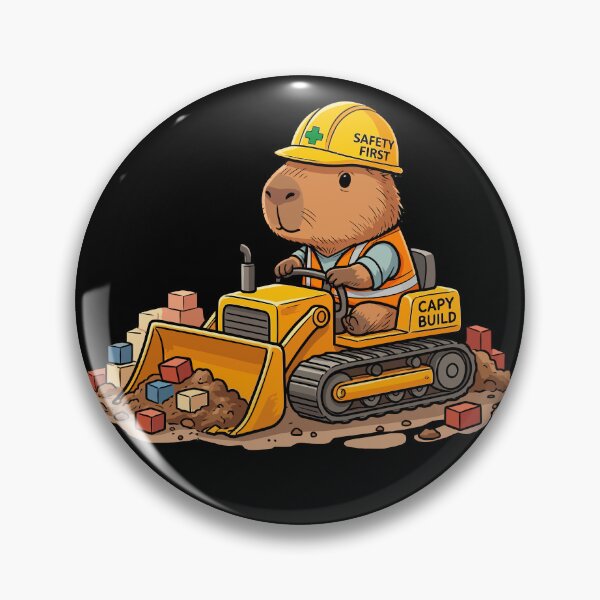 Item preview, Hard-working worker, soft capybara. Professional block mover. designed and sold by Tiny-roar-studio.