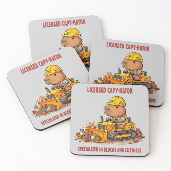 Item preview, Hard-working worker, soft capybara. Professional block mover. designed and sold by Tiny-roar-studio.