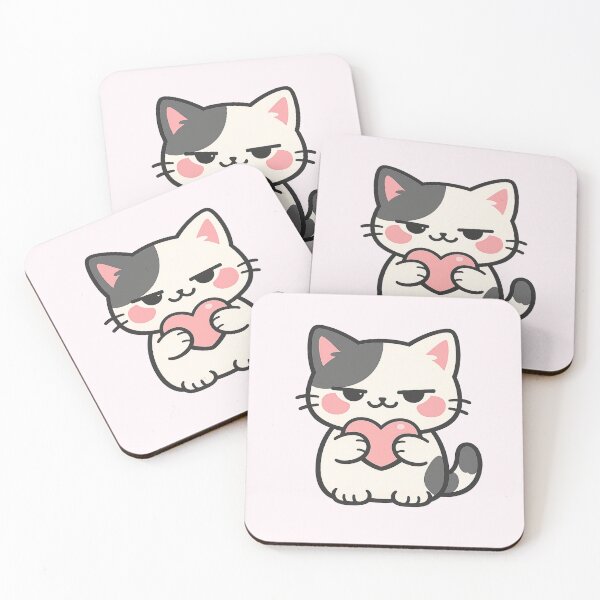 Item preview, Smug Heart Kitten Cute Cat Tee designed and sold by POD DYNASTY.