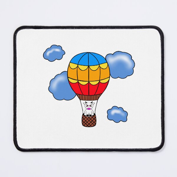 Item preview, Whimsical Cow In A Hot Air Balloon designed and sold by Sartoris Art.