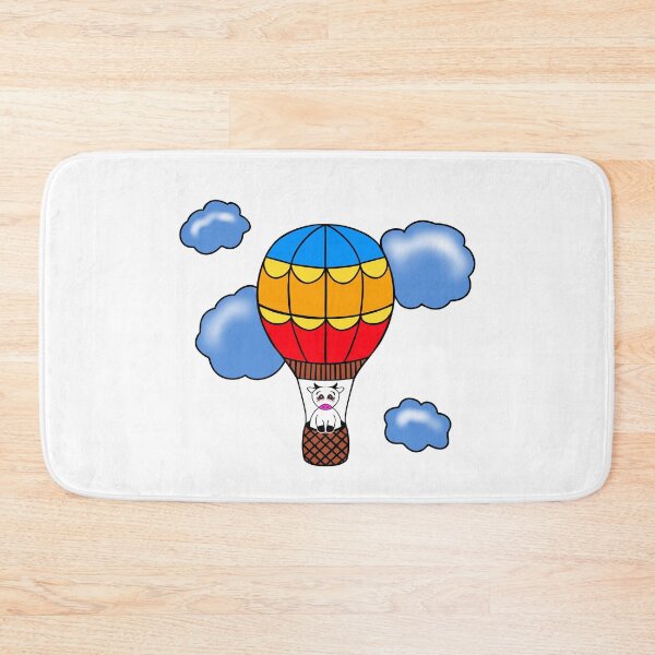 Item preview, Whimsical Cow In A Hot Air Balloon designed and sold by Sartoris Art.