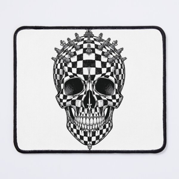 Item preview, Dark Chessboard Skull designed and sold by Everdreeam.