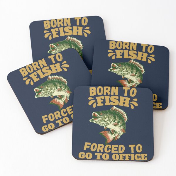 Item preview, Born To Fish Forced To Go To Office Funny Fishing Shirt Fisherman Gift Vintage Bass Fishing Design designed and sold by Negisandeep studio.