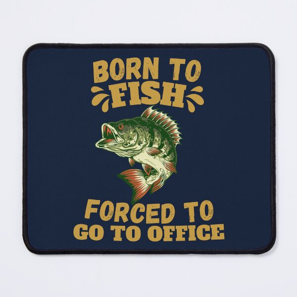 Item preview, Born To Fish Forced To Go To Office Funny Fishing Shirt Fisherman Gift Vintage Bass Fishing Design designed and sold by Negisandeep studio.