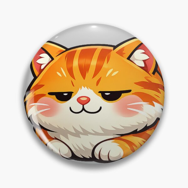 Item preview, Sleeping? No, Plotting Cute Orange Cat Meme Sticker designed and sold by simpleyetcanva.