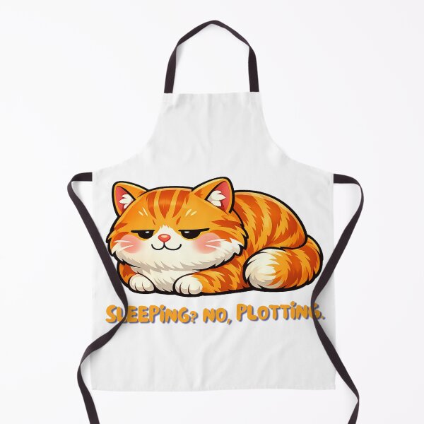 Item preview, Sleeping? No, Plotting Cute Orange Cat Meme Sticker designed and sold by simpleyetcanva.