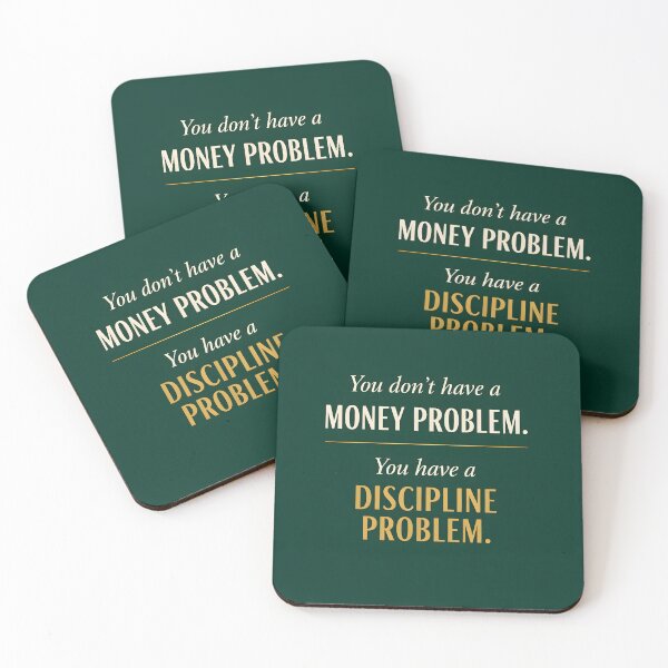Item preview, Minimalist Wealth Quote Poster | Discipline Over Money Mindset Wall Art designed and sold by Zaramodo.