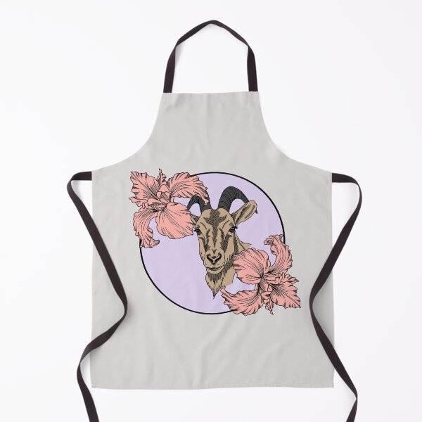 Item preview, Minimalistic goat with flowers designed and sold by Pamelarts.