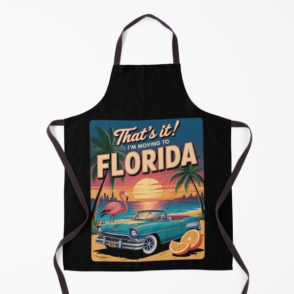 Item preview, That's It! I'm Moving To Florida: Funny Travel Humor Relocation, Retro Sunset Beach Flamingo designed and sold by NewaveBoutique.