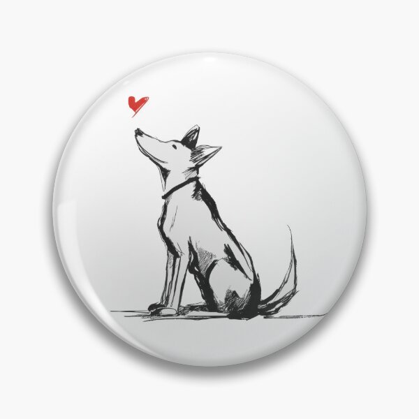 Item preview, Dog looks up with a heart above designed and sold by anytka.