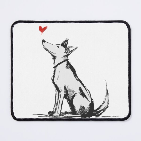 Item preview, Dog looks up with a heart above designed and sold by anytka.