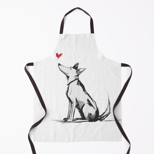 Item preview, Dog looks up with a heart above designed and sold by anytka.