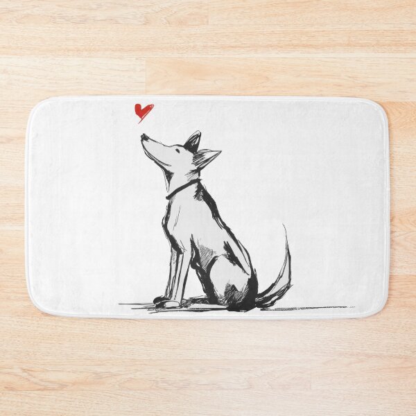 Item preview, Dog looks up with a heart above designed and sold by anytka.
