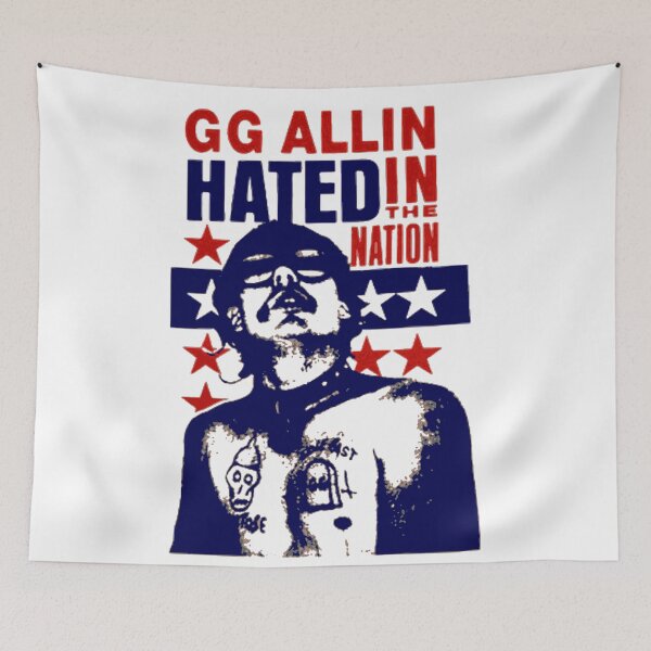 Item preview, GG Allin Hated In The Nation Scum Punk Rock Art designed and sold by Cat-butt-shirts.